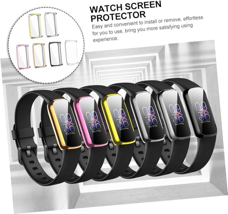 6Pcs TPU Smartwatch Case All Around Protective Screen Cover Gold Silver Pink Rose - Image 3